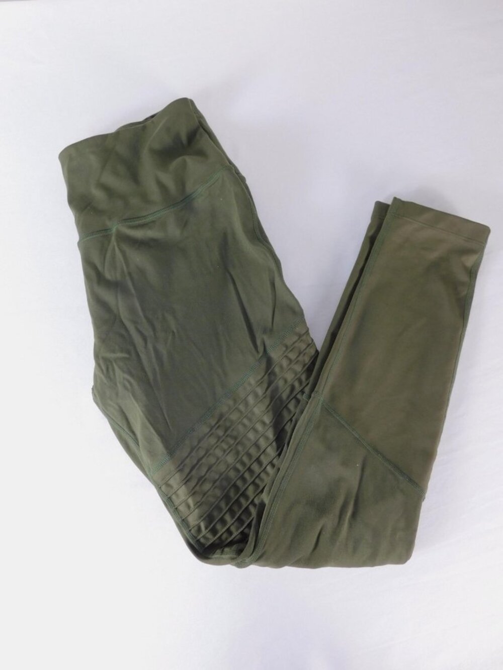 Core 10 Leggings Womens S Green Ankle Moto Panel Stretch Yoga Gym Athletic